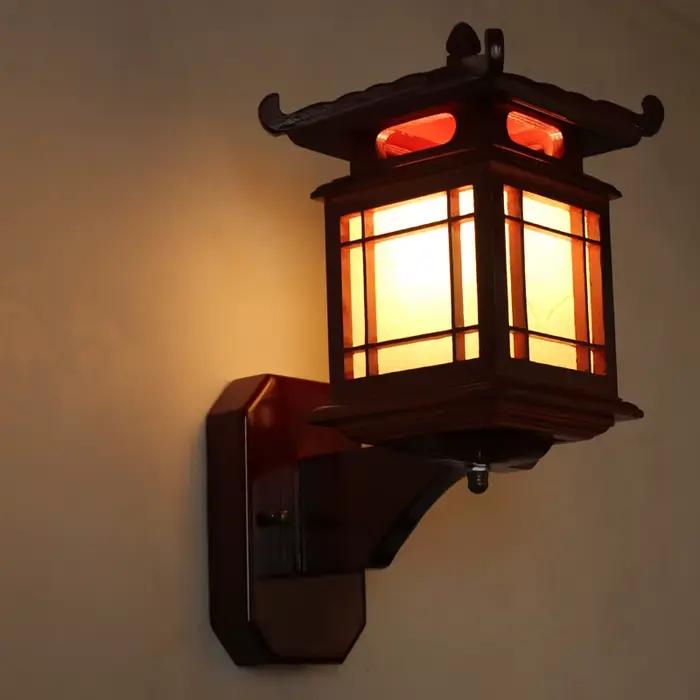 Applique murale en bois rétro chinois antique