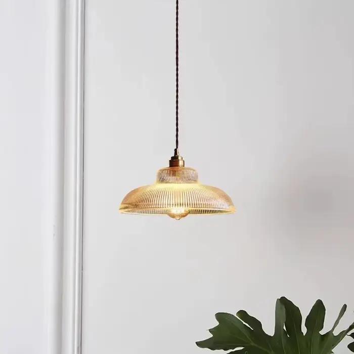 Lampes suspendues en verre nordique luminaires rétro éclairage domestique chambre salon Restaurant Bar lampe suspendue Luminaire