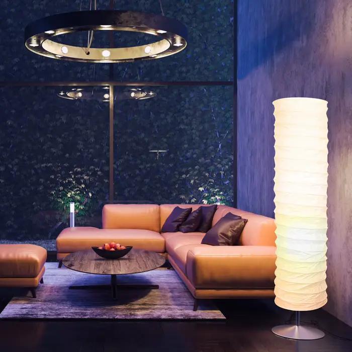 Lampe papier sol abat-jour lanterne