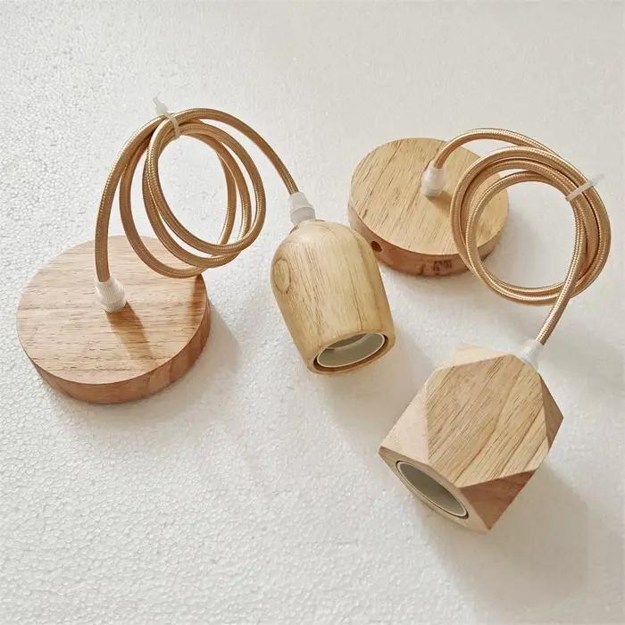Base de lampe en bois E27