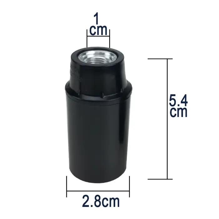 Support de lampe en bakélite autobloquant noir E27