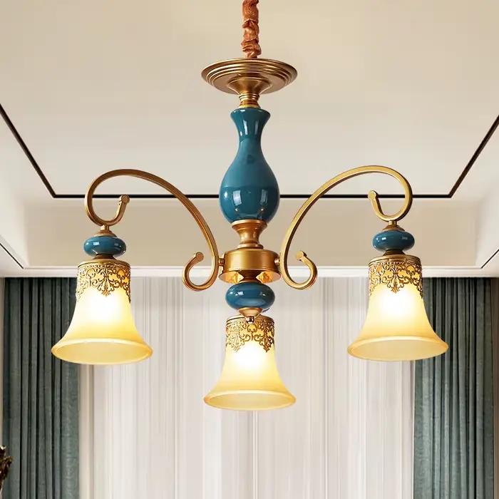 Lampes suspendues LED en céramique de style européen et américain