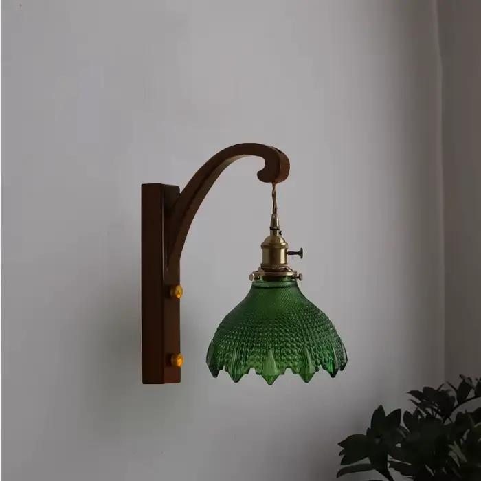 Applique Murale LED Nordique en Fer et Bois
