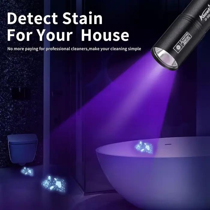 Mini lampe torche UV 365nm rechargeable par USB, petite lampe ultraviolette pour ongles, détection d'urine d'animaux, de Tinea chez le chat, de fausse monnaie, de minerais et de scorpions