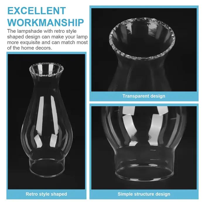 Couvercle de lampe à huile en verre de Style rétro exquis