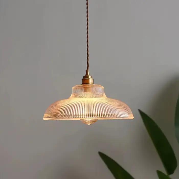 Lampes suspendues en verre nordique luminaires rétro éclairage domestique chambre salon Restaurant Bar lampe suspendue Luminaire