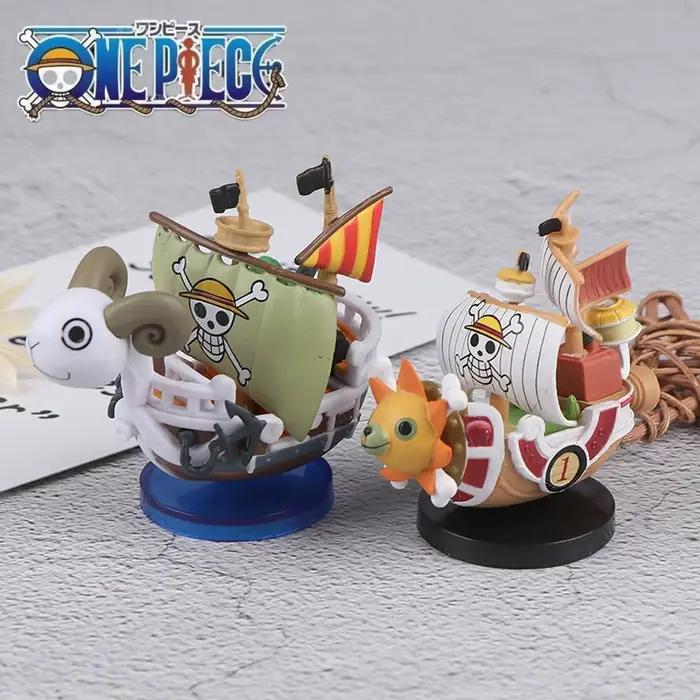 Figurine de dessin animé de 7 cm, bateau pirate ONE PIECE Going Merry/ Thousand Sunny, grand navire pirate, figurine d'action, petit modèle décoratif, jouet