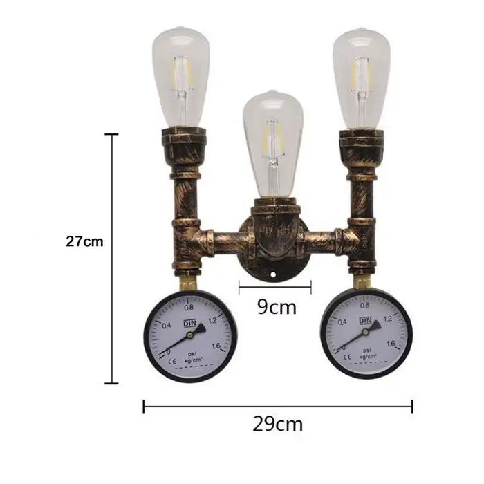Applique Murale Industrielle Rétro Américaine Style Steampunk E27 Edison pour Restaurant