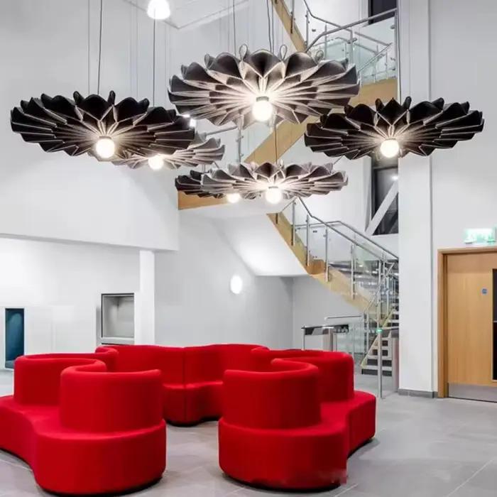 Lampe suspendue LED colorée en feutre design