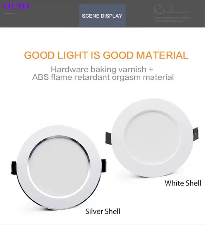 Plafonnier LED Encastré Rond Éclairage Intense à Intensité Variable Blanc Chaud pour Cuisine Salle à Manger Chambre à Coucher Entrée Étude Salle de Bain