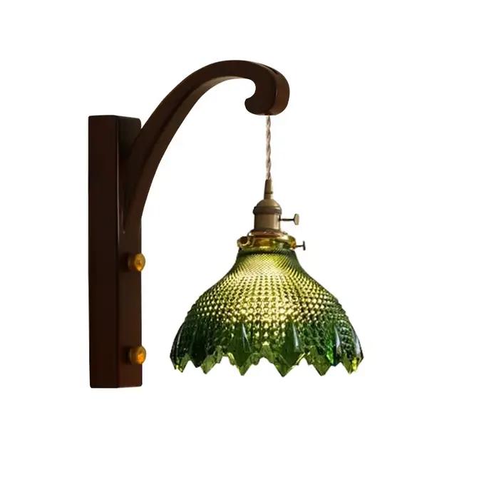 Applique Murale LED Nordique en Fer et Bois