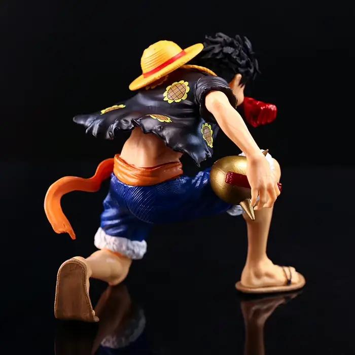 Anime une pièce Luffy figurine coup à genoux deux Styles poupée à collectionner décoration modèle jouets cadeaux d'anniversaire figurine d'anime