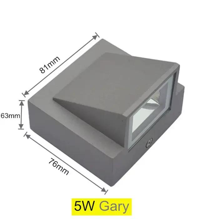 Applique murale extérieure étanche IP65 en aluminium 5W mur LED applique balcon jardin décoration lampe d'éclairage AC110V 220V