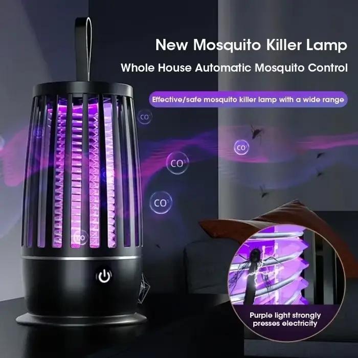 Lampe anti-moustiques Rechargeable par USB, répulsif électronique Portable silencieux pour intérieur/extérieur, piège à insectes pour chambre à coucher/Patio