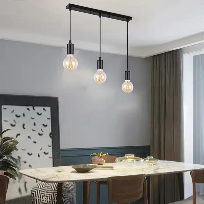 E27 Loft Edison lampes suspendues pour salon Bar lumières nordique 3 têtes