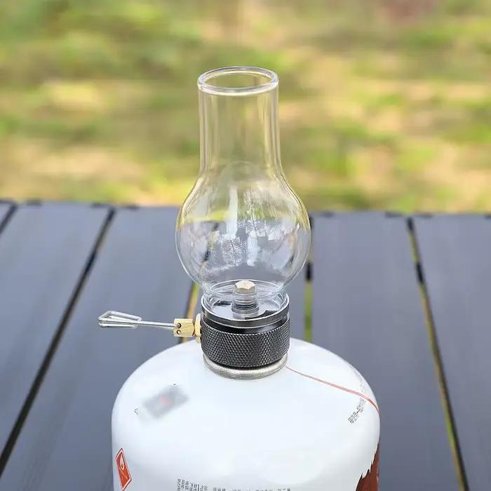 Lampe à gaz butane portable pour le camping, la pêche et le pique-nique, bougie extérieure compacte avec éclairage nocturne ​