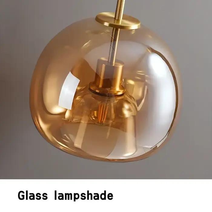 Plafonnier moderne nordique Cognac verre