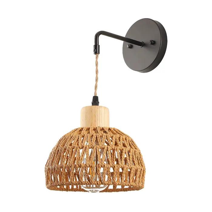 Applique Murale en Rotin Style Boho