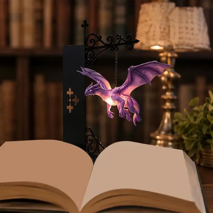 Lampe de bibliothèque Dragon Flottant, Lumières de bibliothèque Dragon Volant, Ornement, Veilleuse Dragon Flottant Enchantant, Décoration de maison et de chambre