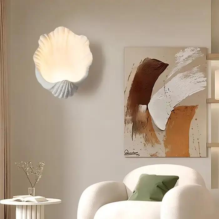 Lampe murale rétro en forme de coquille