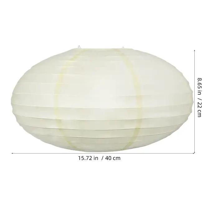 Abat-jour rond ovale en papier de riz