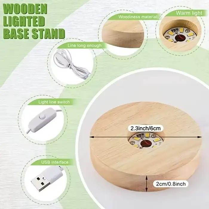 Lampes décoratives de bureau en bois