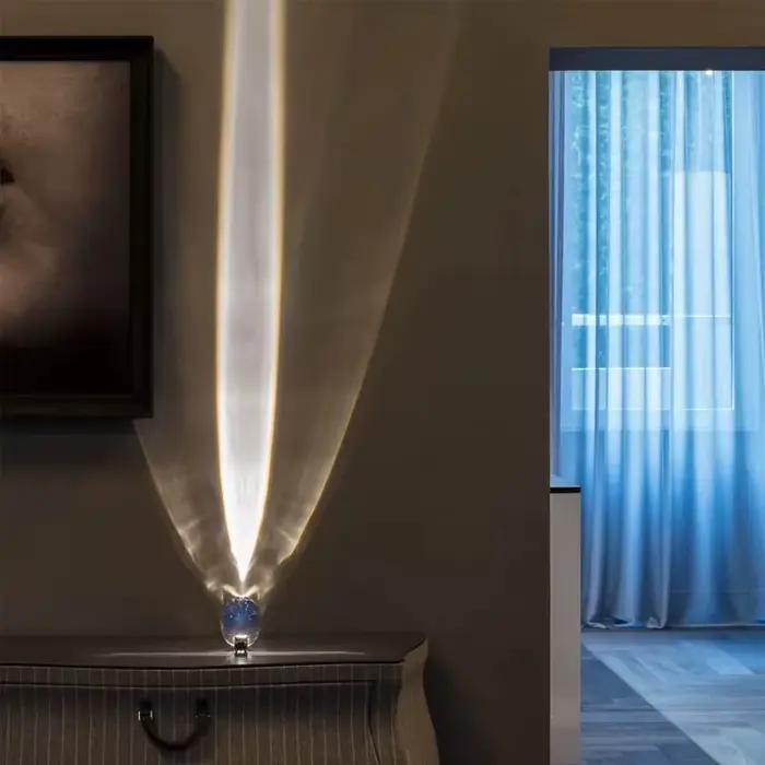 Lampe de table LED cristal œil du ciel