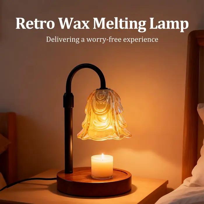 Lampe chauffe-bougie à fleurs avec minuterie