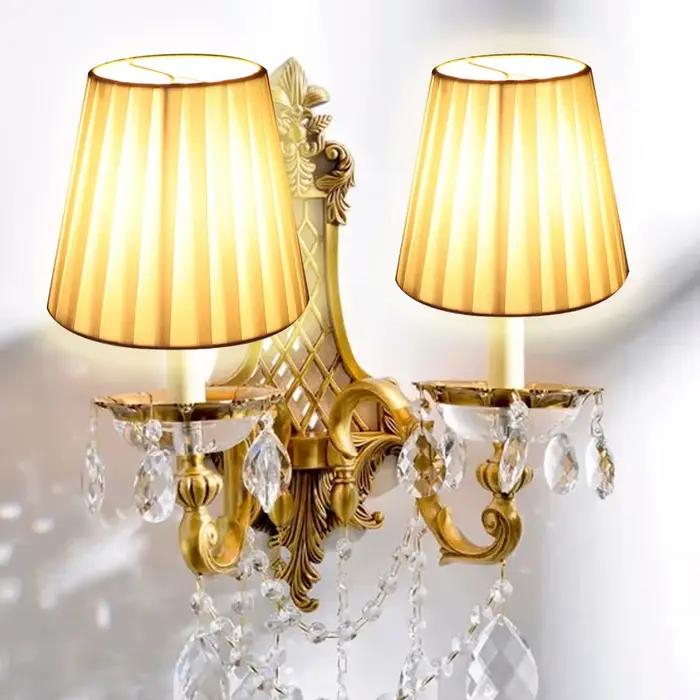 Ensemble de 6 abat-jours en tissu beige simples à clipser pour améliorer l'éclairage de vos luminaires modernes et traditionnels chambre bureau hotel studio