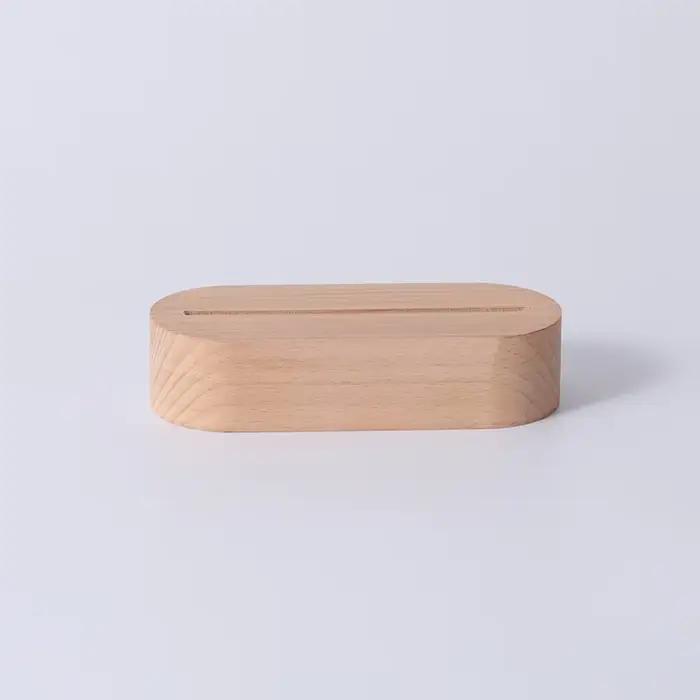 Veilleuses ovales en bois AAA