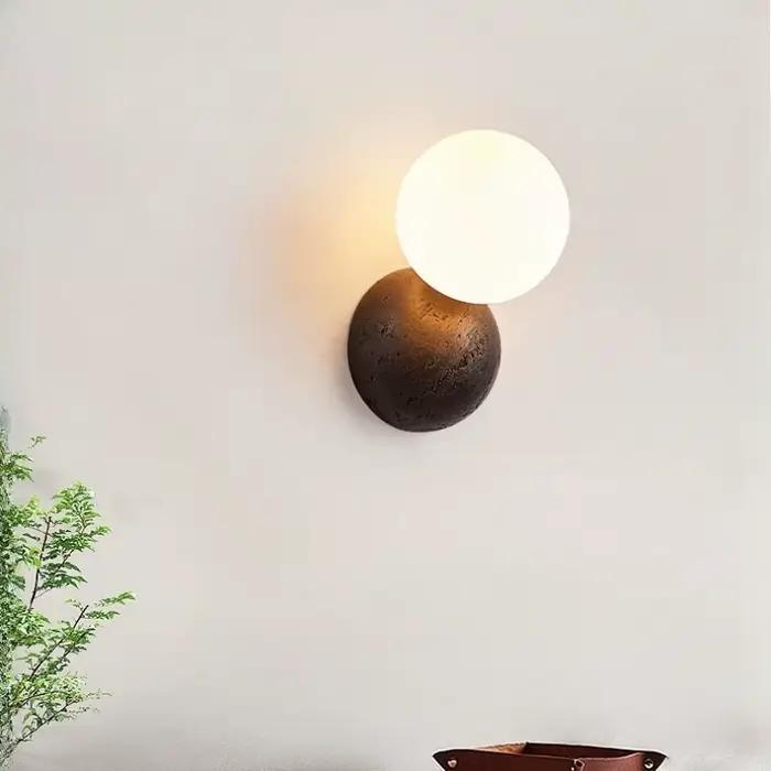 Nordique créatif mur LED lumières travertin pierre applique murale lampe pour salon chambre allée couloir décor chevet