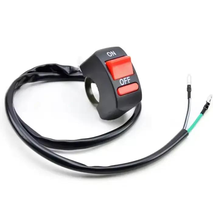 Interrupteur d'extinction de guidon de Moto, bouton marche/arrêt pour phare de vélo, lampe de signalisation, bouton de commande universel 12V