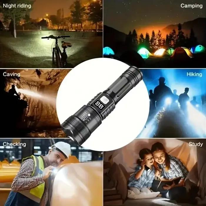 100000LM lampe de poche Super lumineuse torche LED Rechargeable