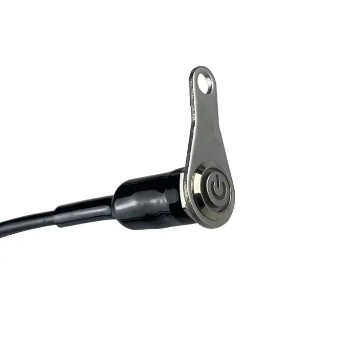 Interrupteur LED pour moto ON+OFF, montage sur guidon, alliage d'aluminium, étanche, 12V, phares antibrouillard, interrupteur à bouton poussoir pour klaxon de moto