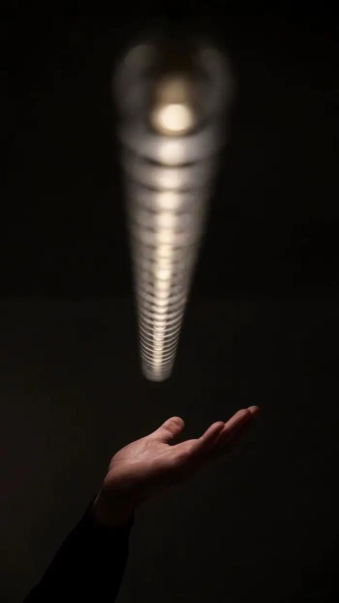 Lampe Suspendue Minimaliste Italienne en Verre Long
