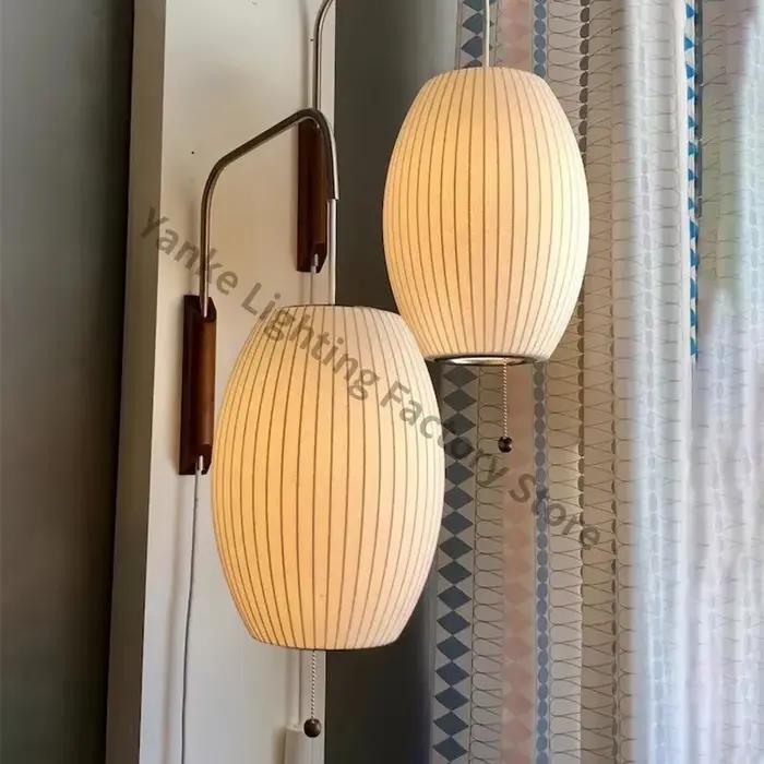 Applique murale en soie italienne minimaliste LED E27 soucoupe volante lumière décorative chambre chevet salon étude salle de thé éclairage mural