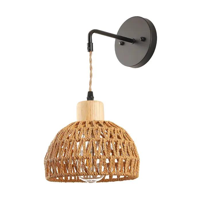 Applique Murale en Rotin Style Boho