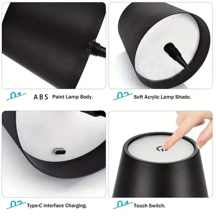 Lampe de table LED en forme de bouteille