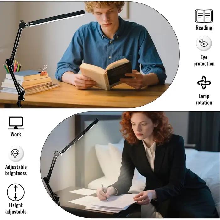 Lampe de bureau LED avec pince