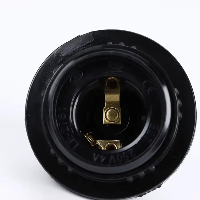 Support de lampe en bakélite autobloquant noir E27