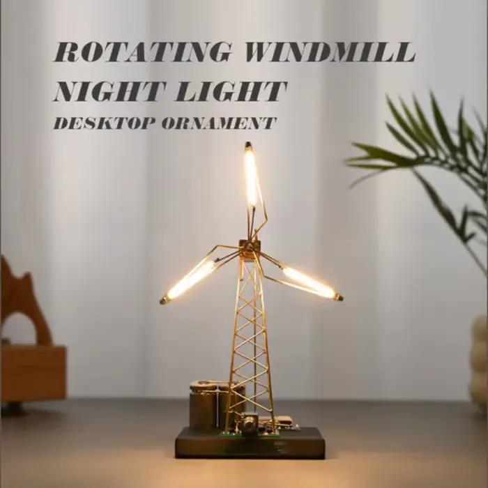 Kit de lampe éolienne DIY au design industriel en cuivre