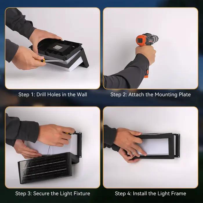 Lampe murale solaire d'extérieur