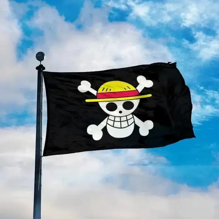 One Piece Monkey D Luffy Skull Feel, THOUSAND Stalny 7.5 ate sunshine, Sailing Adventure Feel, Home Decoration, 90x150cm