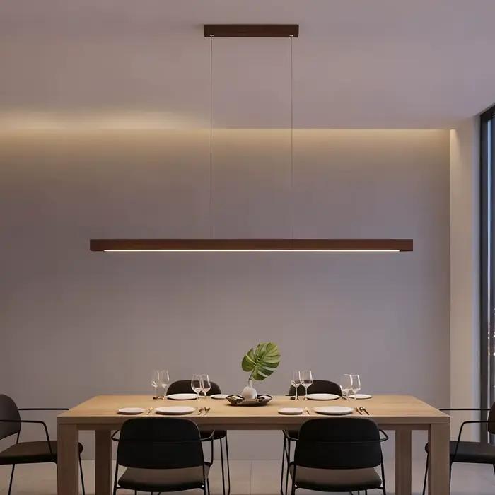 Luminaire suspendu LED en bois nordique