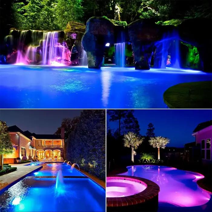 35W RGB LED lumière de piscine IP68Waterproof 12V extérieur ultra-mince mural lampe sous-marine étang LED Piscina Luz projecteur
