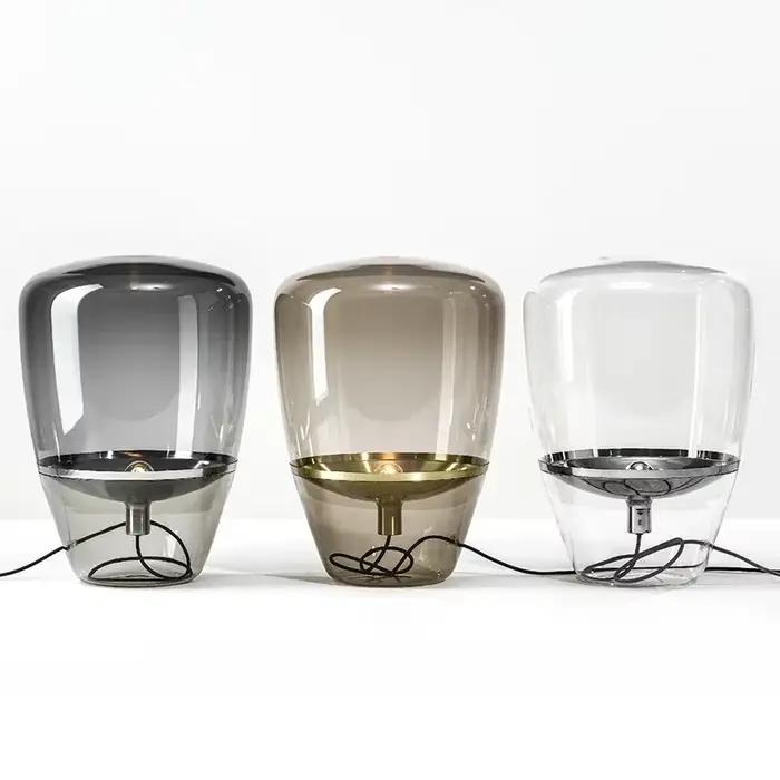 Lampe de table en verre de designer tchèque