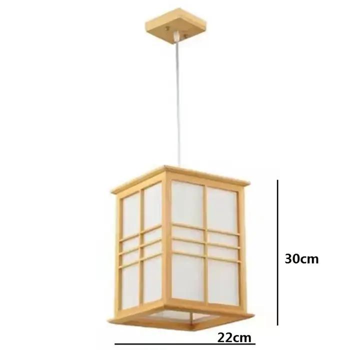 Lampes suspendues en bois de style japonais