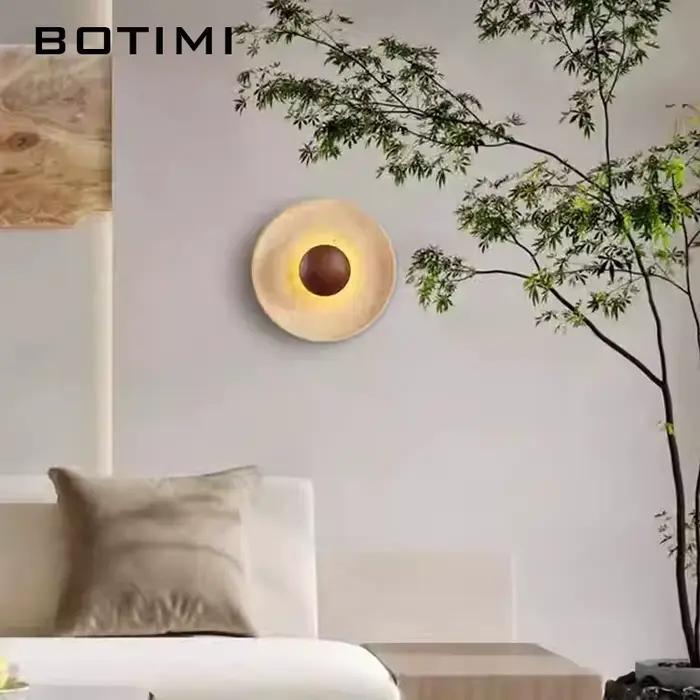 BOTIMI – applique murale LED ronde en pierre