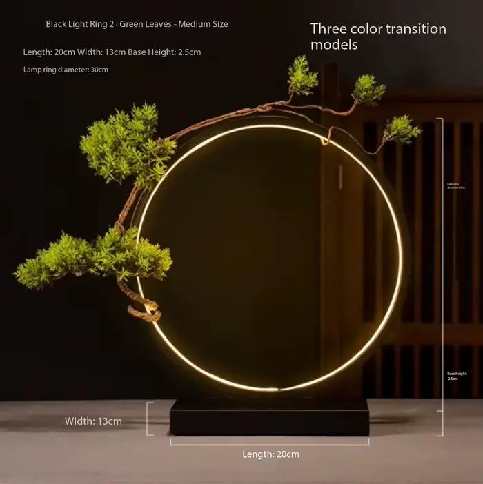 Lampe annulaire LED de style chinois