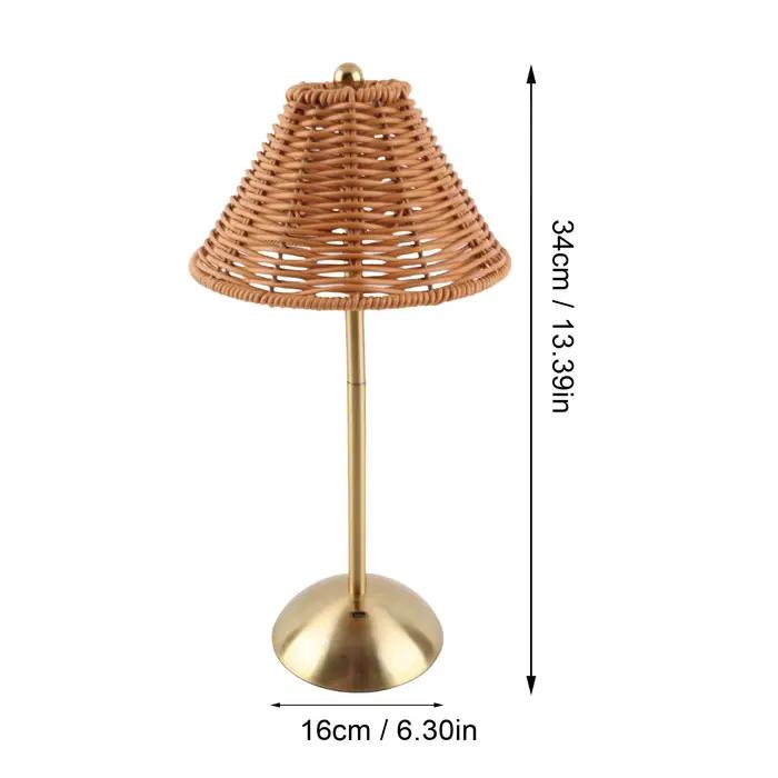 Lampe de Table en rotin Boho sans fil